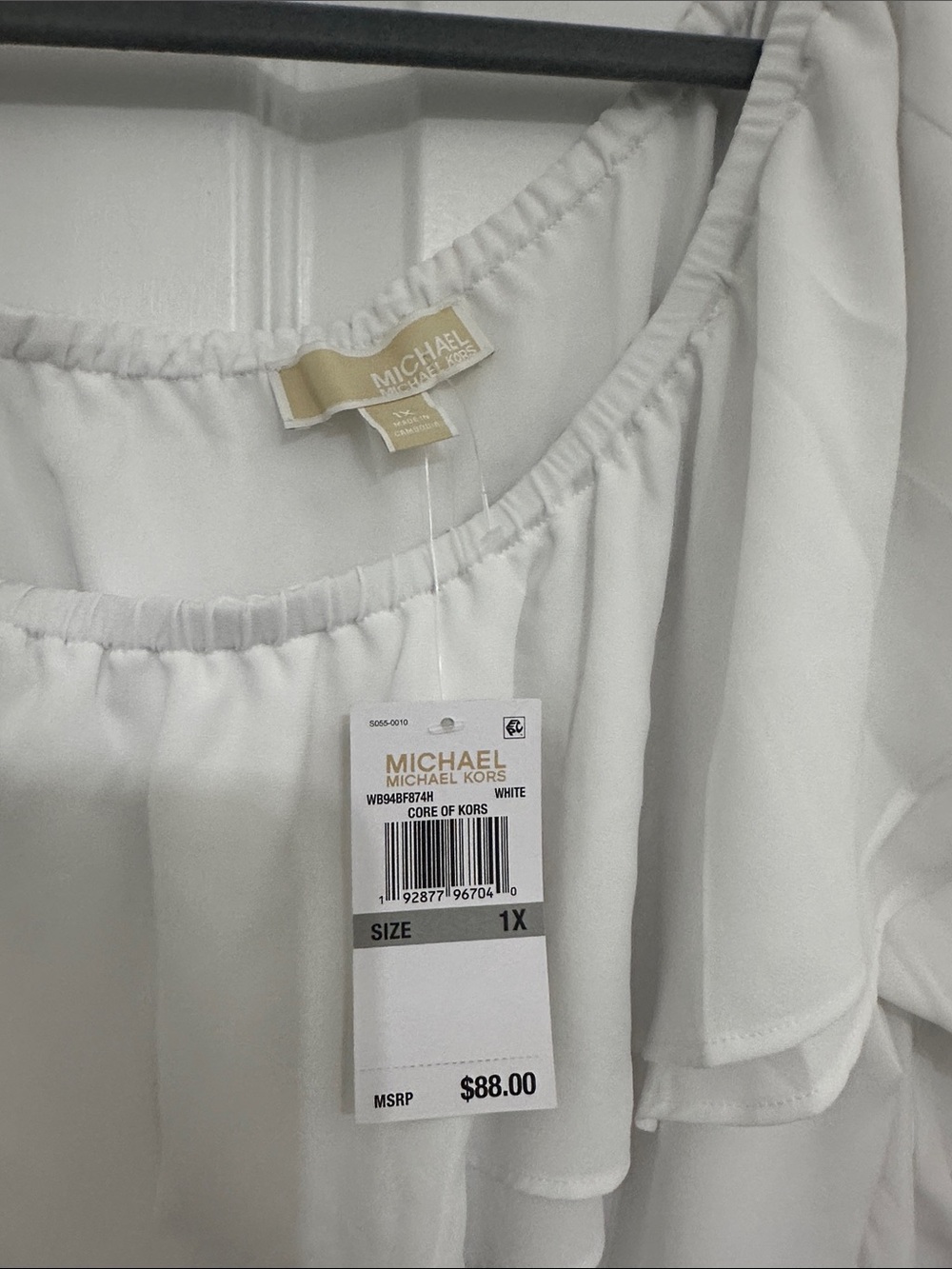 Michael Kors White Off-Shoulder Ruffle Blouse - Picture 3 of 5